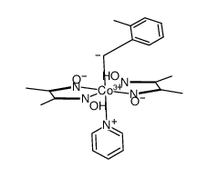 [(2-MeC6H4CH2)Co(trans-bis(dimethylglyoximato)(pyridine)] Structure