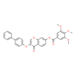 3-([1,1'-biphenyl]-4-yloxy)-4-oxo-4H-chromen-7-yl 3,4,5-trimethoxybenzoate structure