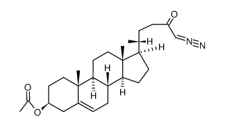 3β-acetoxy-24-diazomethyl-cholen-(5)-one-(24) Structure