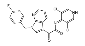 N-(3,5-dichloropyridin-4-yl)-2-[1-[(4-fluorophenyl)methyl]pyrrolo[2,3-b]pyridin-3-yl]-2-oxoacetamide结构式