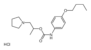 1-pyrrolidin-1-ium-1-ylpropan-2-yl N-(4-butoxyphenyl)carbamate,chloride Structure