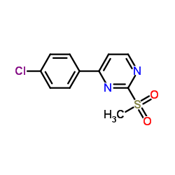 4-(4-Chlorophenyl)-2-(methylsulfonyl)pyrimidine Structure