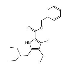 5-diethylaminomethyl-4-ethyl-3-methyl-pyrrole-2-carboxylic acid benzyl ester结构式