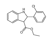 ETHYL 2-(2-CHLOROPHENYL)-2,3-DIHYDRO-INDOLE-3-CARBOXYLATE Structure