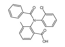 2-(N-Benzoyl-2-chloroanilino)-3-methylbenzoic acid结构式