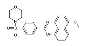 N-(4-methoxynaphthalen-1-yl)-4-morpholin-4-ylsulfonylbenzamide结构式