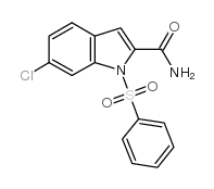 6-CHLORO-1-(PHENYLSULFONYL)-1H-INDOLE-2-CARBOXAMIDE structure