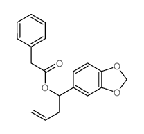 Benzeneaceticacid, 1-(1,3-benzodioxol-5-yl)-3-buten-1-yl ester结构式