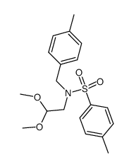 N-(2,2-dimethoxyethyl)-4-methyl-N-(4-methylbenzyl)benzenesulfonamide结构式