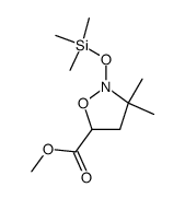 2-trimethylsilyloxy-3,3-dimethyl-5-carbomethoxyisoxazolidine结构式