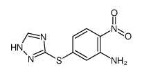 2-nitro-5-(1H-1,2,4-triazol-5-ylsulfanyl)aniline结构式