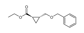 (1R,2R)-2-Benzyloxymethyl-cyclopropanecarboxylic acid ethyl ester Structure