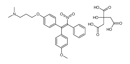 2-hydroxypropane-1,2,3-tricarboxylic acid,3-[4-[(Z)-1-(4-methoxyphenyl)-2-nitro-2-phenylethenyl]phenoxy]-N,N-dimethylpropan-1-amine Structure