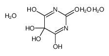 5,5-dihydroxy-1,3-diazinane-2,4,6-trione,trihydrate Structure