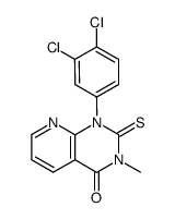 1-(3,4-dichloro-phenyl)-3-methyl-2-thioxo-2,3-dihydro-1H-pyrido[2,3-d]pyrimidin-4-one结构式