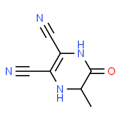 2,3-Pyrazinedicarbonitrile,1,4,5,6-tetrahydro-5-methyl-6-oxo-(9CI) structure