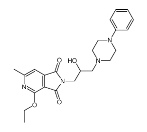 4-ethoxy-2-[2-hydroxy-3-(4-phenyl-1-piperazinyl)propyl]-2,3-dihydro-6-methyl-1,3-dioxo-1H-pyrrolo[3,4-c]pyridine Structure