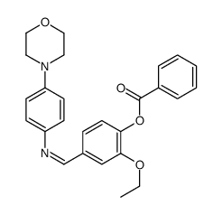 [2-ethoxy-4-[(4-morpholin-4-ylphenyl)iminomethyl]phenyl] benzoate Structure