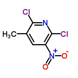 2,6-Dichloro-3-methyl-5-nitropyridine Structure