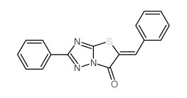 3-benzylidene-7-phenyl-4-thia-1,6,8-triazabicyclo[3.3.0]octa-5,7-dien-2-one structure