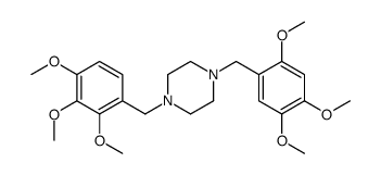 1-[(2,3,4-trimethoxyphenyl)methyl]-4-[(2,4,5-trimethoxyphenyl)methyl]piperazine结构式