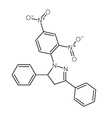 1H-Pyrazole,1-(2,4-dinitrophenyl)-4,5-dihydro-3,5-diphenyl-结构式