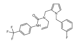 1-[[1-[(3-fluorophenyl)methyl]pyrrol-2-yl]methyl]-1-prop-2-enyl-3-[4-(trifluoromethyl)phenyl]urea结构式