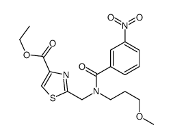 ethyl 2-[[3-methoxypropyl-(3-nitrobenzoyl)amino]methyl]-1,3-thiazole-4-carboxylate Structure