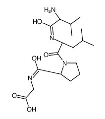 2-[[(2S)-1-[(2S)-2-[[(2S)-2-amino-3-methylbutanoyl]amino]-4-methylpentanoyl]pyrrolidine-2-carbonyl]amino]acetic acid结构式