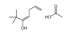 acetic acid,2,2-dimethylhepta-3,6-dien-3-ol结构式