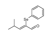4-methyl-2-phenylselanylpent-2-enal结构式