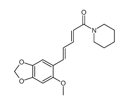 (2E,4E)-5-(6-methoxy-1,3-benzodioxol-5-yl)-1-piperidin-1-ylpenta-2,4-dien-1-one结构式