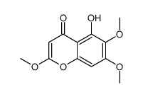 5-hydroxy-2,6,7-trimethoxychromen-4-one结构式