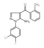(5-amino-1-(3-chloro-4-fluorophenyl)-1h-pyrazol-4-yl)(o-tolyl)methanone Structure
