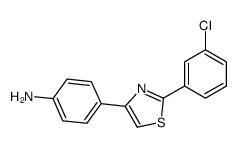 4-[2-(3-chlorophenyl)-1,3-thiazol-4-yl]aniline Structure