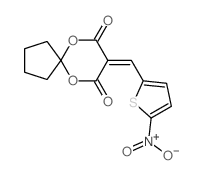 8-[(5-nitrothiophen-2-yl)methylidene]-6,10-dioxaspiro[4.5]decane-7,9-dione结构式