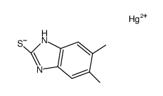5,6-dimethyl-1,3-dihydro-benzoimidazole-2-thione, mercury(II) salt (2:1)结构式