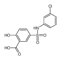 5-[(3-chlorophenyl)sulfamoyl]-2-hydroxybenzoic acid结构式
