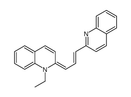 1-ethyl-2-(3-quinolin-2-ylprop-2-enylidene)quinoline Structure