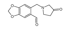 6-[(3-oxopyrrolidin-1-yl)methyl]-1,3-benzodioxole-5-carbaldehyde结构式