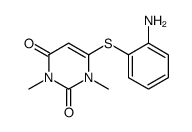 6-(2-aminophenyl)sulfanyl-1,3-dimethylpyrimidine-2,4-dione结构式