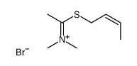 1-but-2-enylsulfanylethylidene(dimethyl)azanium,bromide结构式