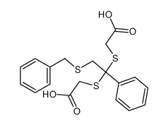 (2-Benzylsulfanyl-1-carboxymethylsulfanyl-1-phenyl-ethylsulfanyl)-acetic acid结构式