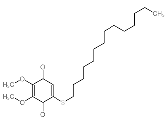 1,4-Benzoquinone, 2,3-dimethoxy-5-(tetradecylthio)- Structure