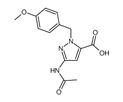 5-acetylamino-2-(4-methoxybenzyl)-2H-pyrazole-3-carboxylic acid Structure