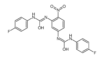 1-(4-fluorophenyl)-3-[3-[(4-fluorophenyl)carbamoylamino]-4-nitrophenyl]urea结构式