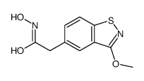 N-hydroxy-2-(3-methoxy-1,2-benzothiazol-5-yl)acetamide结构式