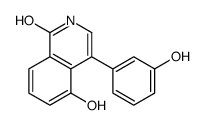 5-hydroxy-4-(3-hydroxyphenyl)-2H-isoquinolin-1-one结构式