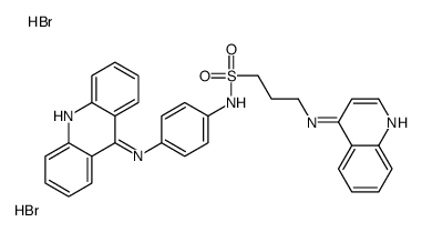 N-[4-(acridin-9-ylamino)phenyl]-3-(quinolin-4-ylamino)propane-1-sulfonamide,dihydrobromide Structure
