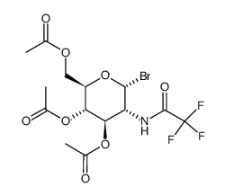 3,4,6-tri-O-acetyl-2-deoxy-2-N--trifluoroacetamido--α-D-glucopyranosyl bromide structure